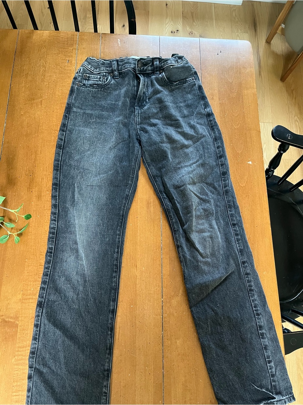 abercrombie kids Black Washed Loose Fit Jean
